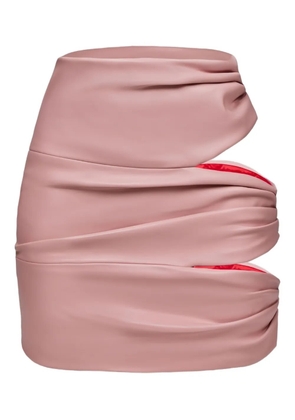 Lika cut-out draped mini skirt - Pink