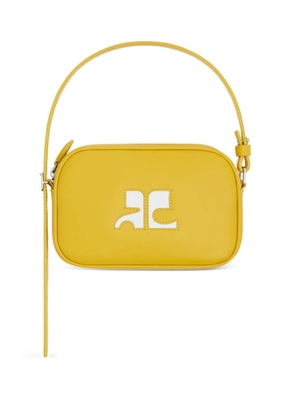 Courrèges slim leather camera bag - Yellow