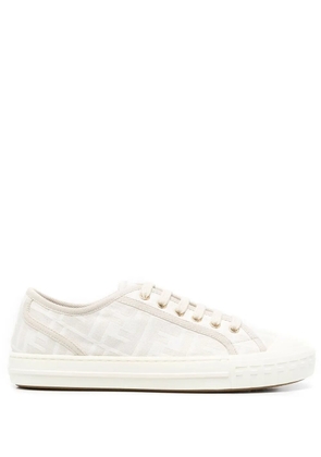 FENDI Domino FF-motif sneakers - Neutrals