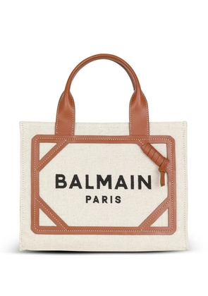 Balmain small B-Army logo tote bag - Neutrals