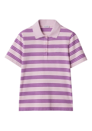 Burberry striped cotton polo shirt - Pink
