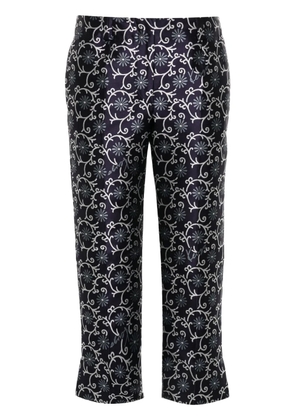 Kenzo Marguerite jacquard cropped trousers - Blue