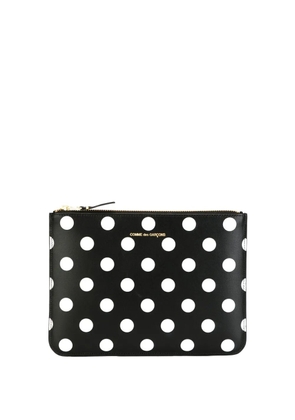 Comme Des Garçons Wallet polka-dot clutch bag - Black
