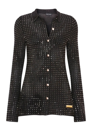 Izaak Azanei crystal-embellished cardigan - Black