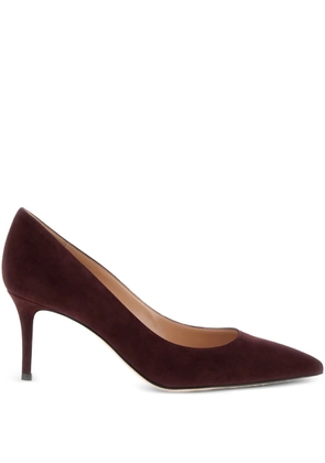 Gianvito Rossi suede heeled pumps - Red
