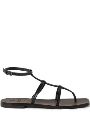 Brunello Cucinelli leather sandals - Black