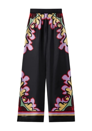 La DoubleJ floral-print trousers - Black
