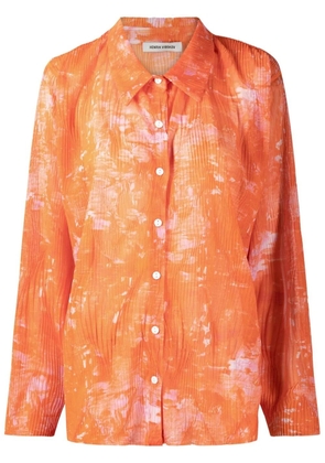 Henrik Vibskov printed plissé shirt - Orange