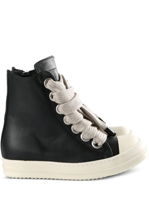 Rick Owens leather high-top sneakers - Black