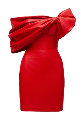 Lika bow-detail bustier mini dress - Red
