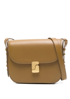 Soeur mini Bellissima flap-fastening studded shoulder bag - Brown