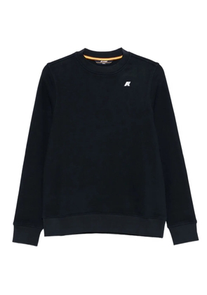 K-Way crew-neck logo-patch sweatshirt - Blue