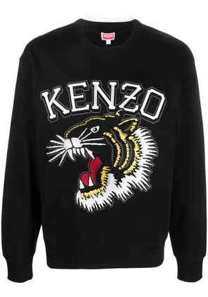 Kenzo Varsity Jungle logo-embroidered cotton sweatshirt - Black