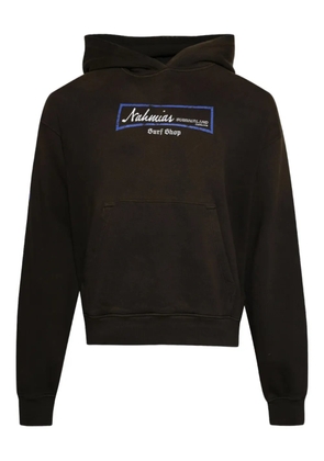 Nahmias surf-print hoodie - Brown