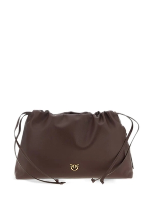 PINKO smooth leather clutch bag - Brown