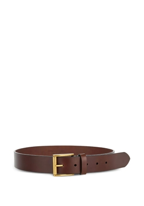 Saint Laurent leather buckle belt - Brown