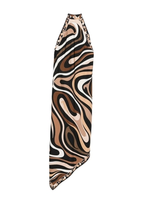 PUCCI sleeveless silk dress - Brown