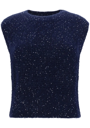 Fabiana Filippi sequinned wool gilet - Blue