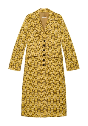 MALIPARMI geometric-print coat - Yellow