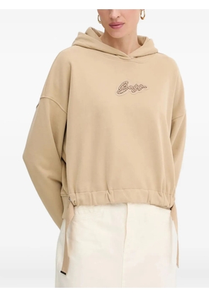 BOSS embellished-logo hoodie - Neutrals
