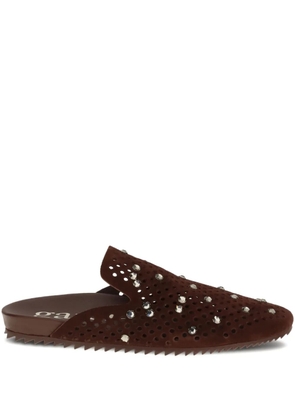 Pedro Garcia Braidy perforted sandals - Brown