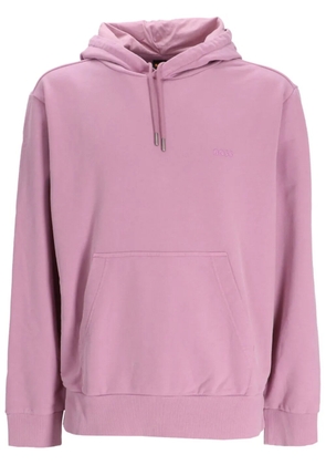 BOSS logo-print hoodie - Purple