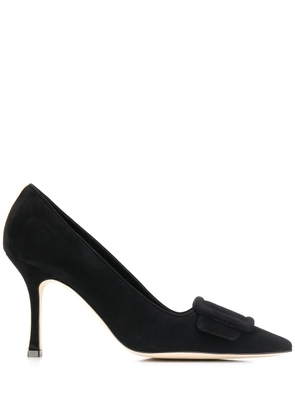 Manolo Blahnik heeled suede pumps - Black