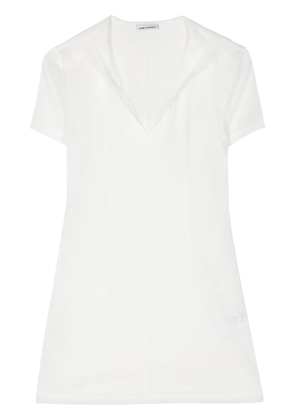 Low Classic semi-sheer hoodie - White