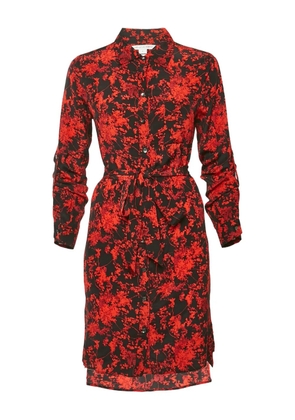 DVF Diane von Furstenberg floral-print belted dress - Black