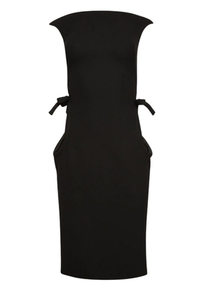 Miu Miu boat-neck wool midi dress - Black