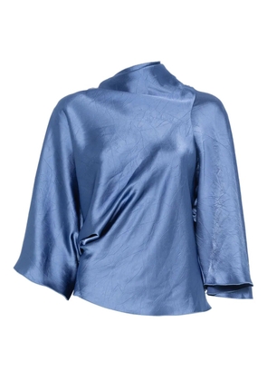 Erika Cavallini Alba draped blouse - Blue