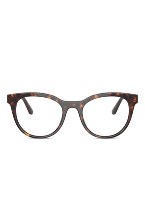 Dolce & Gabbana Eyewear tortoiseshell-pattern round-frame glasses - Brown