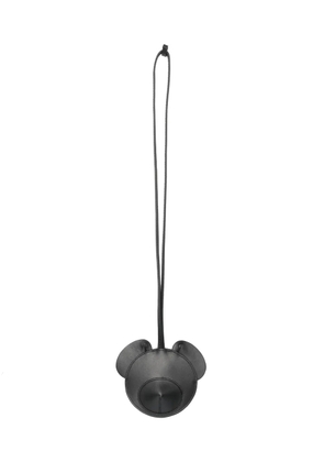 Palm Angels bear-shaped leather keyring - Black