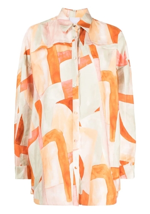 Acler Edmond watercolour-print shirt - Multicolour