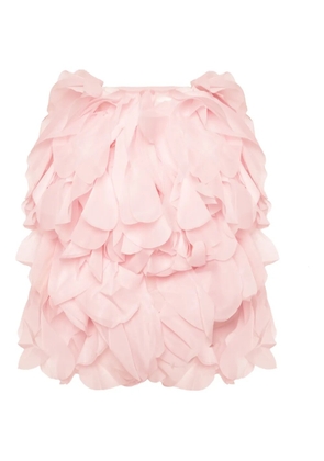 Lika ruffled organza cape - Pink