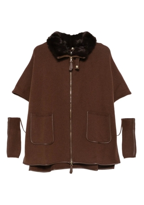 Max & Moi zip-up cardi-coat - Brown