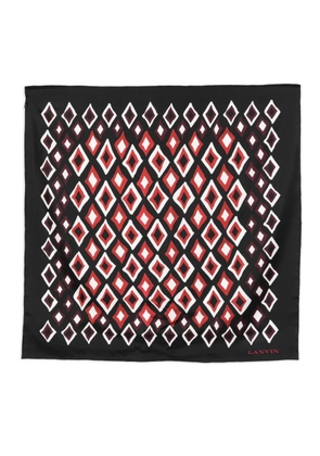 Lanvin diamond-pattern silk scarf - Black