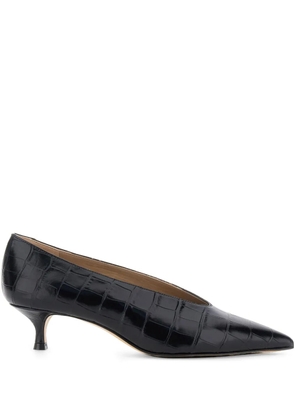 Le Monde Beryl 40mm Babouche crocodile-effect pumps - Black