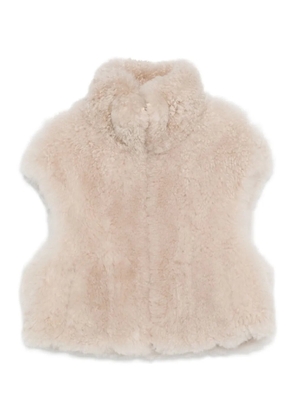 Liska high-neck sleeveless gilet - Neutrals