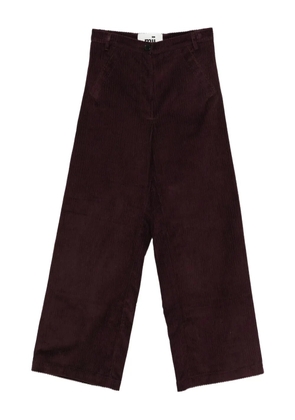 mii corduroy straight-leg trousers - Red