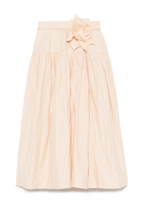 Marques'Almeida wrinkled midi skirt - Neutrals