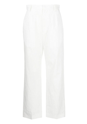 MM6 Maison Margiela pinstripe cropped trousers - White