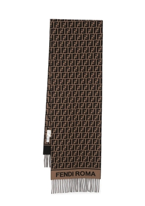 FENDI jacquard FF-motif scarf - Black