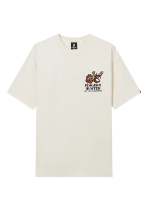 FINGERCROXX short-sleeved cotton T-shirt - White