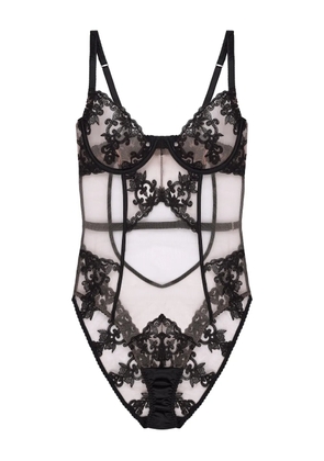 Fleur Of England Onyx floral-lace body - Black