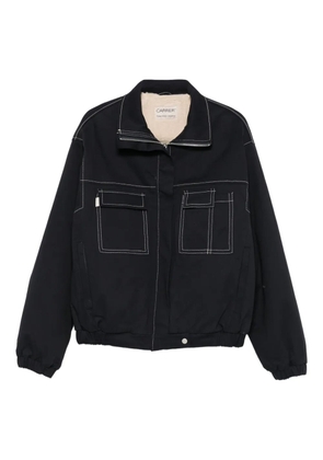 Carrer pocketed fleece-lining jacket - Blue