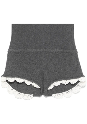 Magda Butrym knitted cashmere shorts - Grey