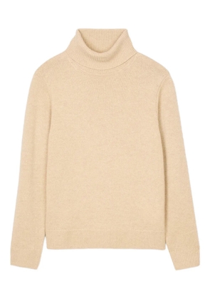 SANDRO ribbed turtleneck sweater - Neutrals