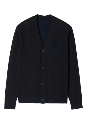 SANDRO embroidered-detail V-neck cardigan - Blue