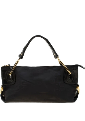 Gianfranco Ferré Pre-Owned leather-strap tote bag - Black